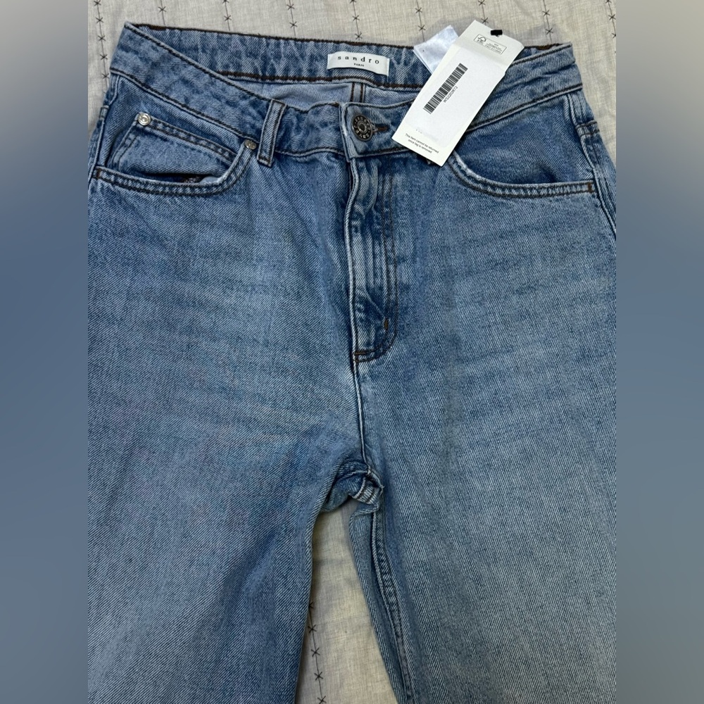 Sandro Light Blue Straight Jeans